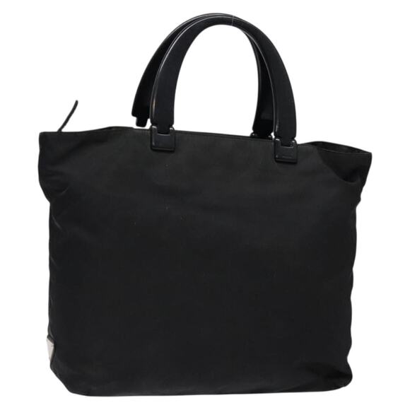 PRADA Hand Bag Nylon Black Silver - Picture 1 of 13